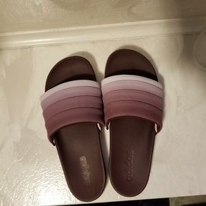 Adidas slides, worn once